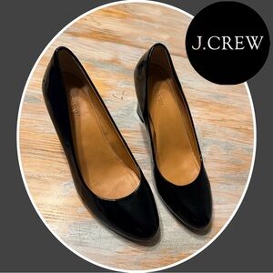 JCrew patent leather wedges